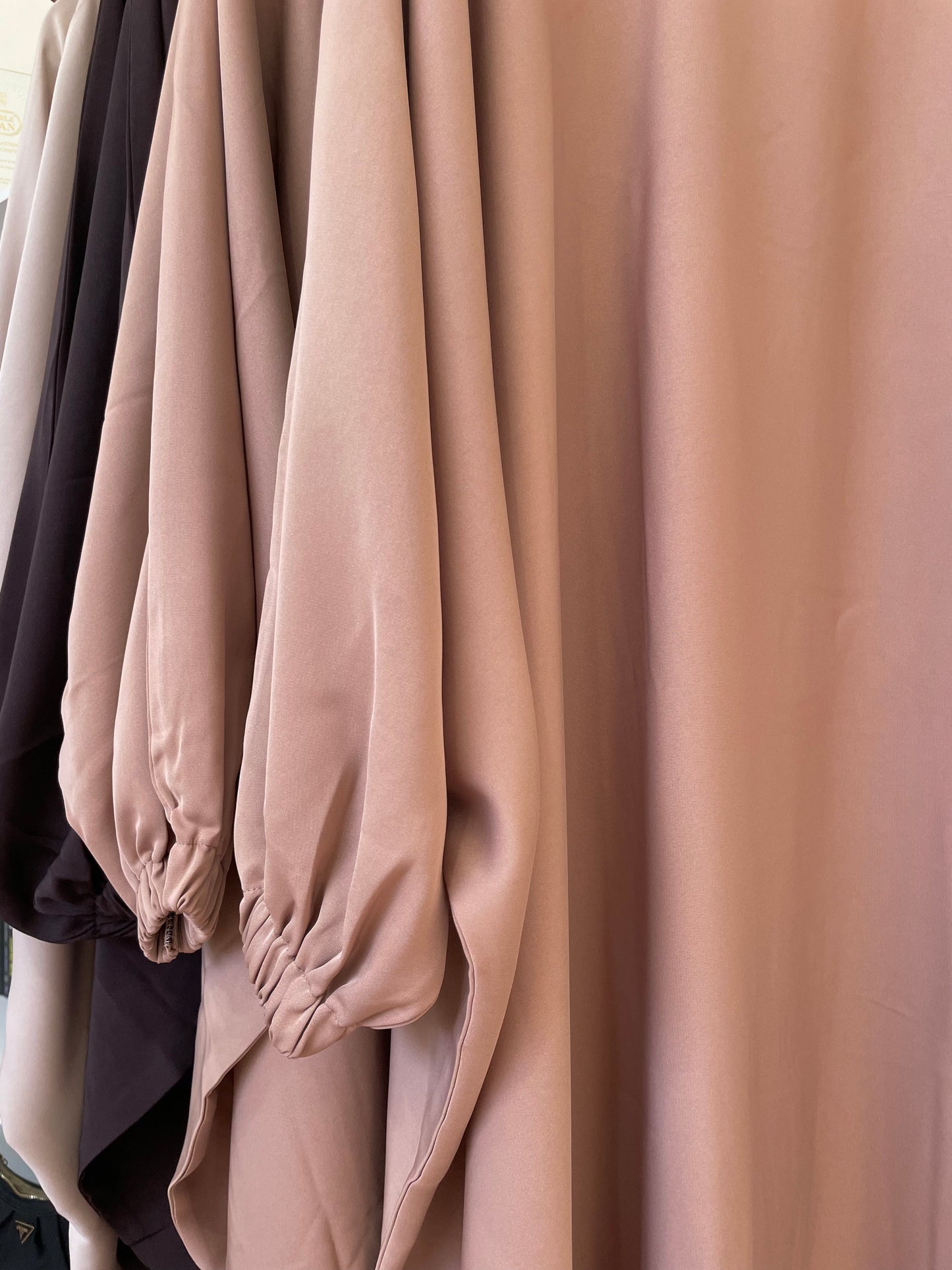 Plain Butterfly Abaya - Shades of Brown